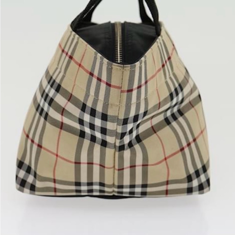 Burberry Beige Check Mini Tote with Black Handles - Picture 3 of 6